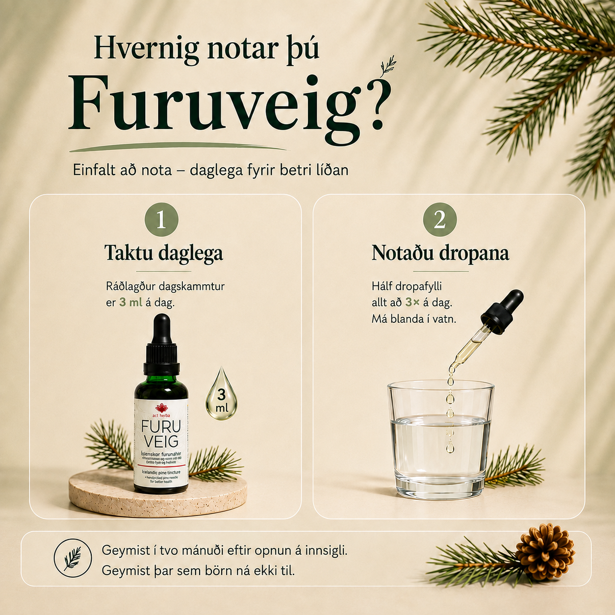 Furuveig dropar
