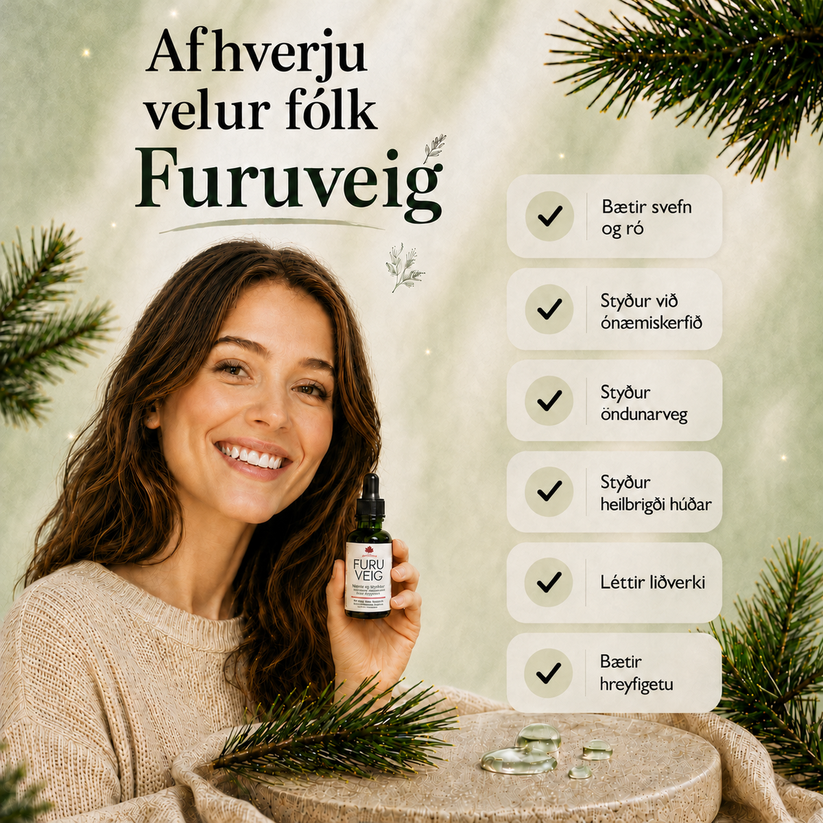 Furuveig dropar